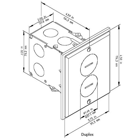 electrical box required for recessed duplex|receptacle box sizes.